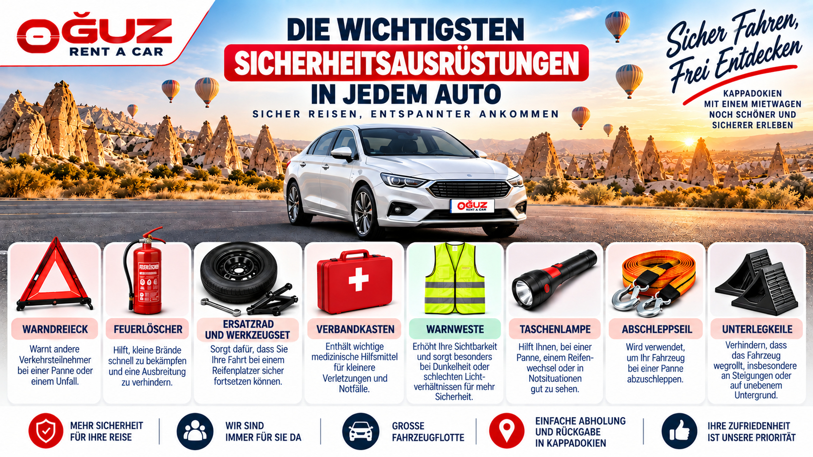 Die wichtigste Sicherheitsausrüstung, die jedes Auto haben sollte