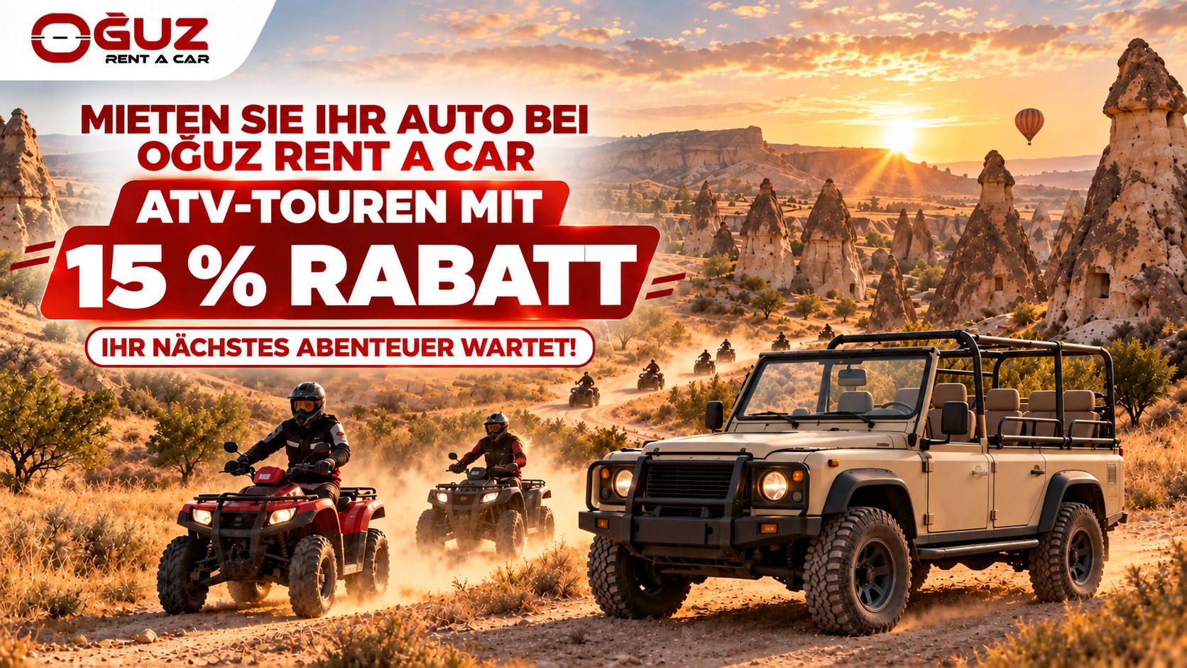 Mieten Sie Ihr Auto bei Oğuz Rent A Car und starten Sie mit 15 % Rabatt ins Abenteuer!